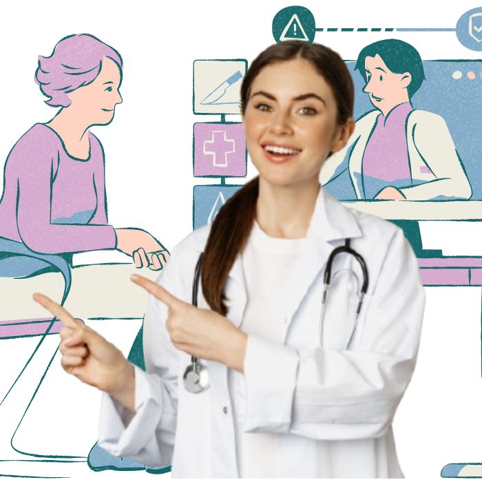 A doctor explaining about use of vacuum erection pump to a patient